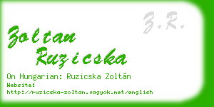 zoltan ruzicska business card
